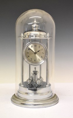 Lot 389 - Mid 20th Century chrome-plated torsion or anniversary clock