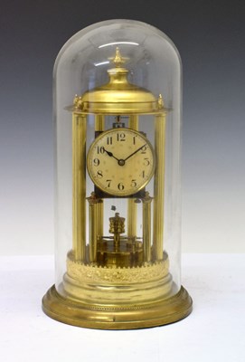 Lot 387 - Mid 20th Century brass torsion or anniversary clock