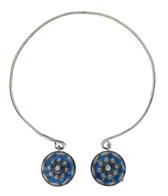 Lot 45 - Arts & Crafts enamel necklet - Jessie M King or Archibald Knox