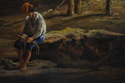 Lot 294 - Arthur John Strutt - (British, 1819–1888) - Oil on canvas - View of Rome from the River Tiber