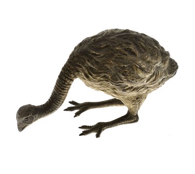 Lot 141 - Austrian cold painted bronze model of an ostrich