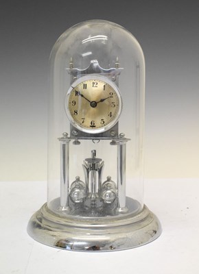 Lot 386 - Mid 20th Century chrome-plated torsion or anniversary clock