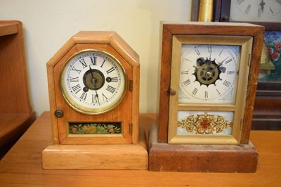 Lot 432 - Six late 19th Century American mantel clocks