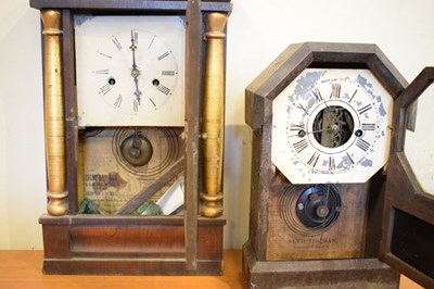 Lot 432 - Six late 19th Century American mantel clocks