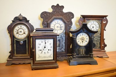 Lot 430 - Five American mantel clocks