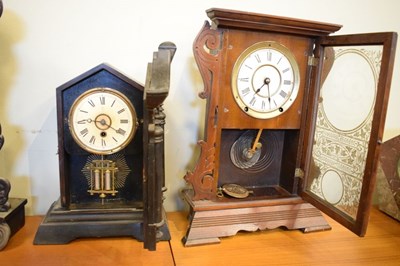 Lot 430 - Five American mantel clocks