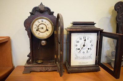 Lot 430 - Five American mantel clocks