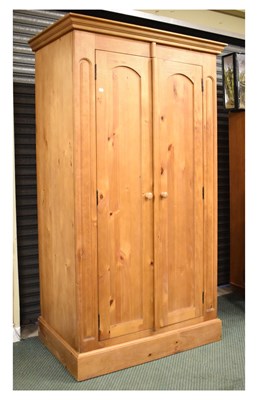 Lot 620 - Pine wardrobe