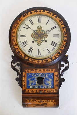 Lot 463 - Vandyke Regulator - American drop dial wall clock