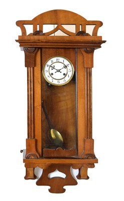 Lot 449 - Junghans - early 20th Century fruitwood-cased 'Vienna' wall clock