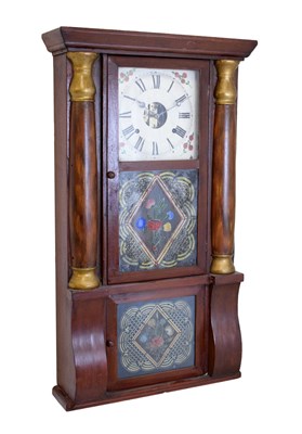 Lot 450 - Late 19th Century American weight-driven wall clock