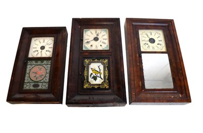 Lot 321 - Three late 19th Century American wall clocks