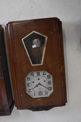 Lot 455 - Art Deco oak-cased 'Veritable Westminster' wall clock