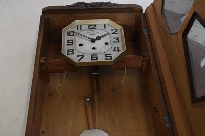 Lot 455 - Art Deco oak-cased 'Veritable Westminster' wall clock