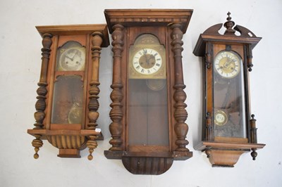 Lot 469 - Three assorted Vienna wall clocks