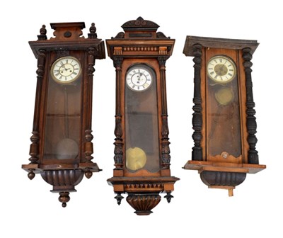 Lot 320 - Three assorted Vienna wall clocks