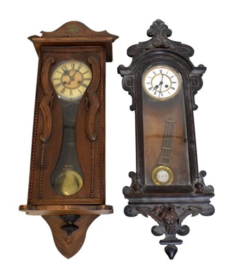 Lot 467 - Two early 20th Century Vienna wall clocks