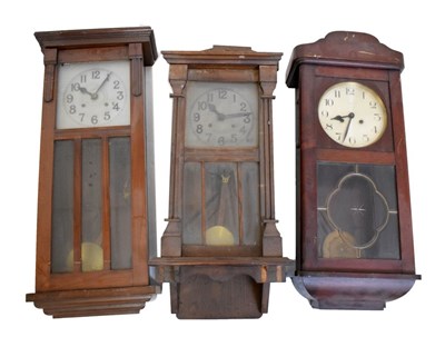 Lot 459 - Three 20th Century wall clocks