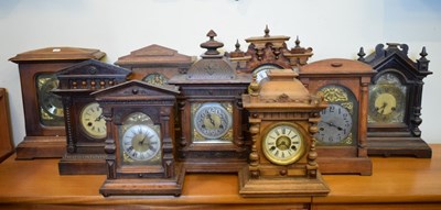 Lot 431 - Nine assorted early 20th Century mantel clocks