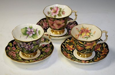 Lot 538 - Royal Albert 'Provincial Flowers' - three cups and saucers