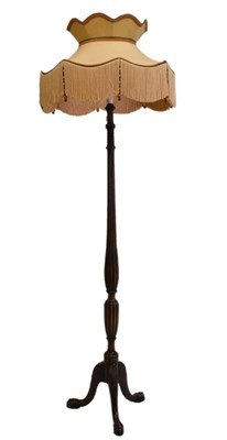 Lot 604 - Mahogany standard lamp