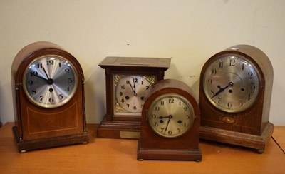 Lot 421 - Four early 20th Century mantel clocks