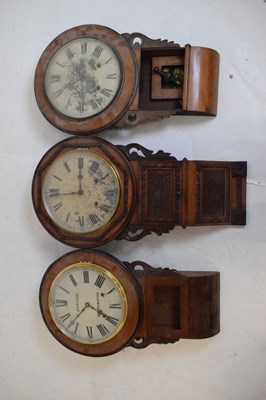 Lot 473 - Three late 19th Century American wall clocks