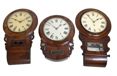 Lot 462 - Three late 19th Century American wall clocks