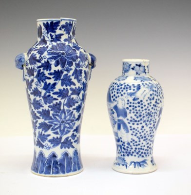 Lot 313 - Chinese baluster vase and Ming style vase (A/F)