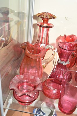Lot 359 - Assorted cranberry glass
