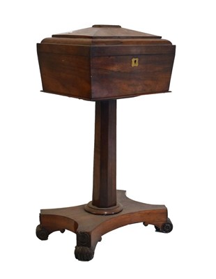 Lot 508 - Early Victorian rosewood Teapoy