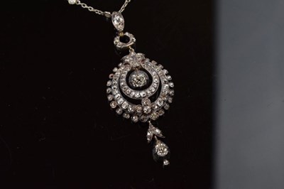 Lot 56 - Late Victorian diamond pendant, circa 1890
