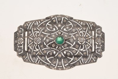 Lot 96 - Diamond panel brooch