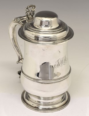 Lot 161 - George III silver tankard of baluster form