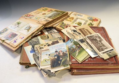 Lot 274 - Collection of Victorian scrap books, postcards, etc