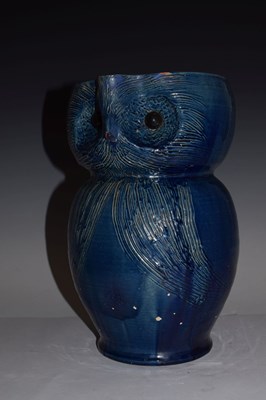 Lot 408 - Large Farnham pattern owl jug