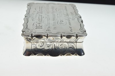 Lot 179 - Maritime Interest - Victorian silver table snuff box