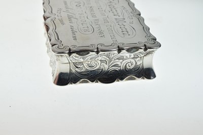 Lot 179 - Maritime Interest - Victorian silver table snuff box