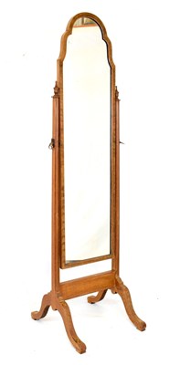 Lot 529 - Queen Anne-style cheval mirror