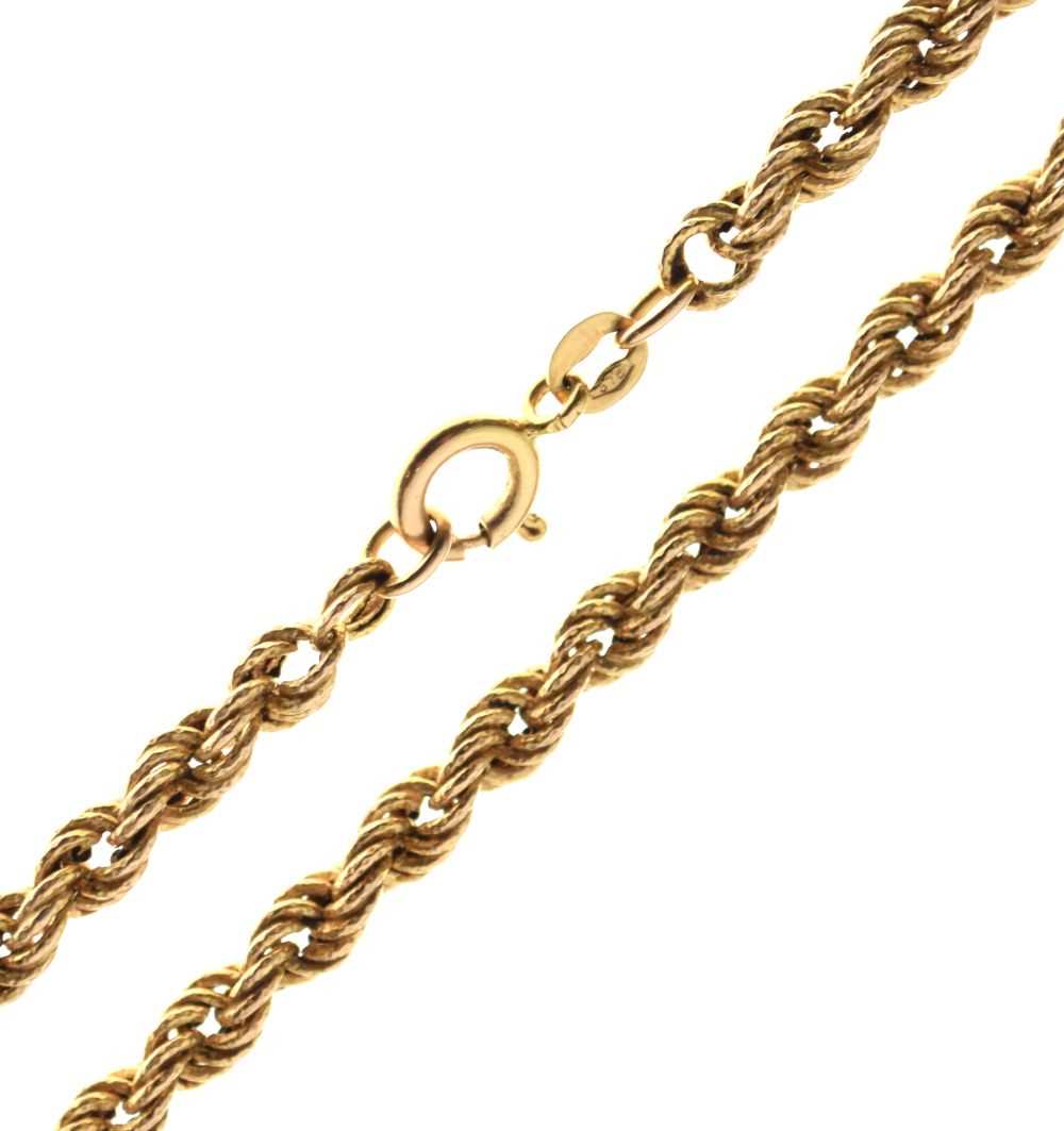 Lot 52 - 9ct gold rope-link necklace