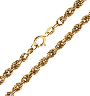 Lot 52 - 9ct gold rope-link necklace