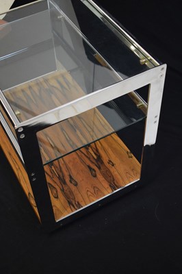 Lot 557 - Robert Young for Merrow Associates - Chrome and rosewood trolley