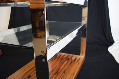 Lot 557 - Robert Young for Merrow Associates - Chrome and rosewood trolley