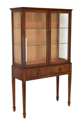 Lot 531 - Reproduction mahogany display cabinet on stand