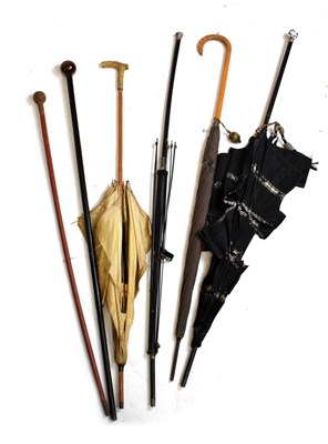 Lot 183 - Assorted sticks, canes and parasols