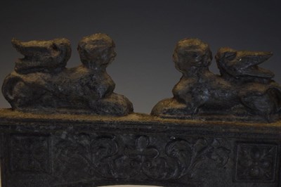 Lot 244 - 19th Century Salesman's sample miniature cast-iron fireplace
