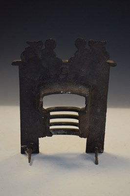Lot 244 - 19th Century Salesman's sample miniature cast-iron fireplace