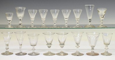 Lot 226 - Group of seventeen assorted 19th Century drinking glasses