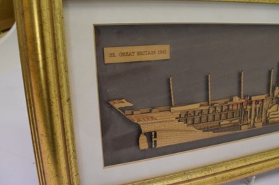 Lot 141 - Maritime Interest - Cross section wood cut of the S.S.Great Britain