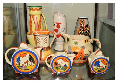 Lot 232 - Quantity of 1930's and later Art Deco ceramics